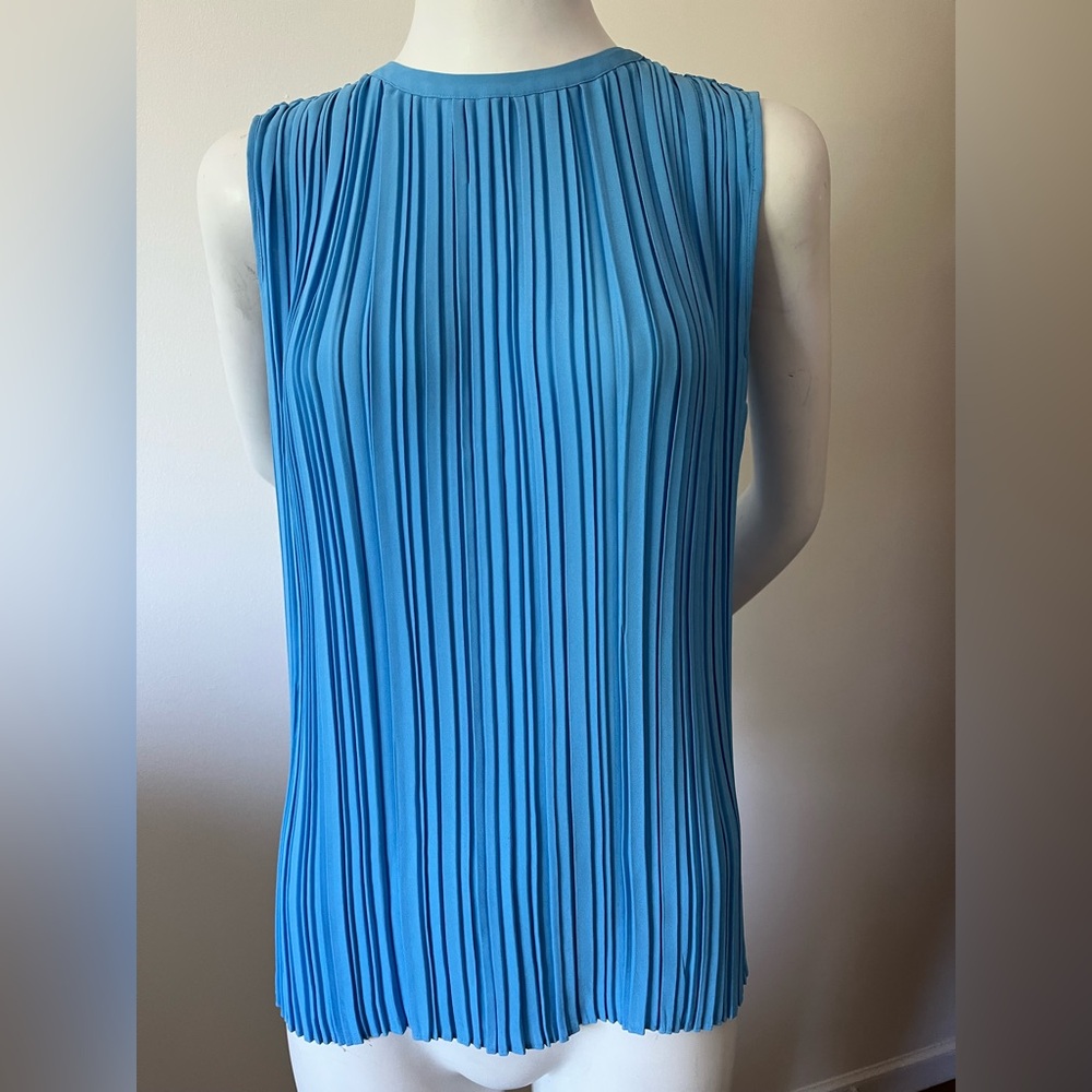 Nordstrom Elegant Blue Pleated Women's Top